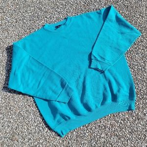 Vintage aqua colored blank crewneck sweatshirt